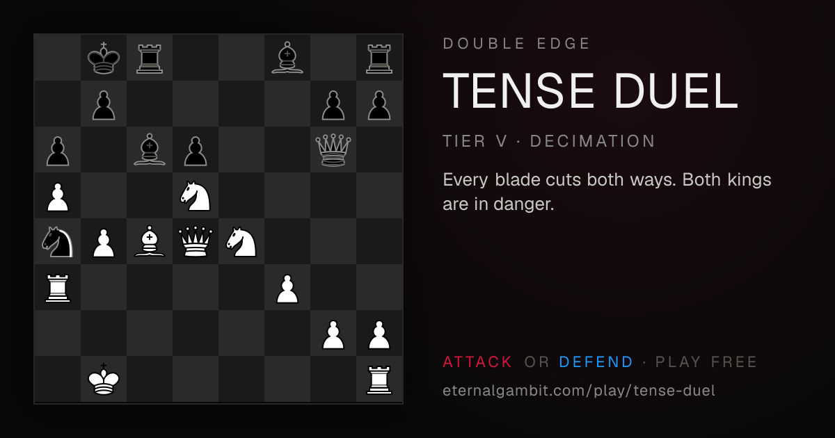 Double Edge: Tense Duel: the starting position
