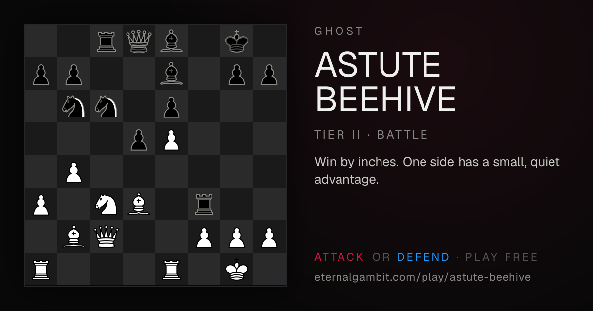 Ghost: Astute Beehive: the starting position