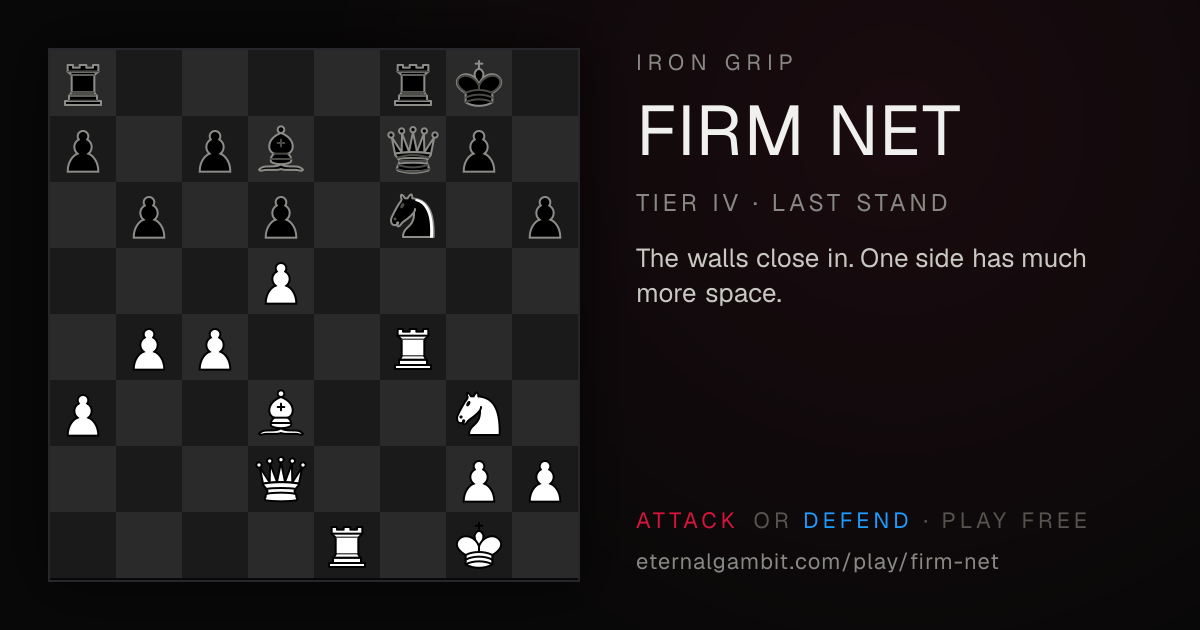 Iron Grip: Firm Net: the starting position