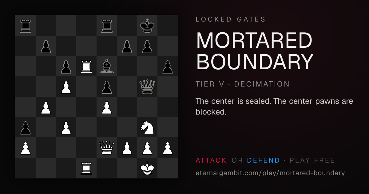 Locked Gates: Mortared Boundary: the starting position