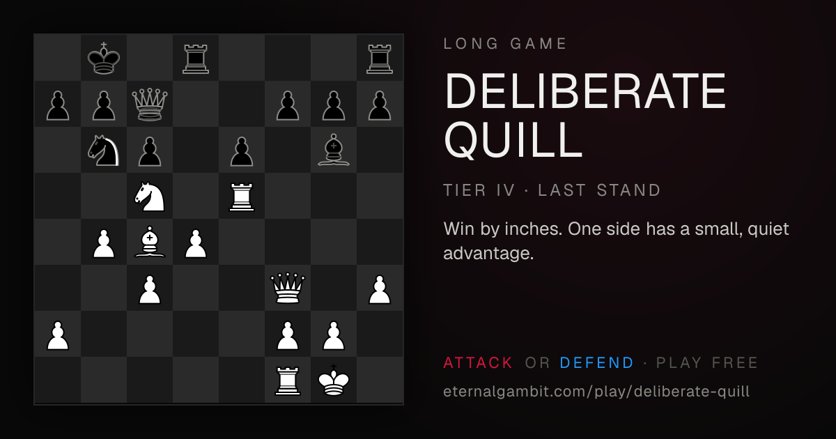 Long Game: Deliberate Quill: the starting position