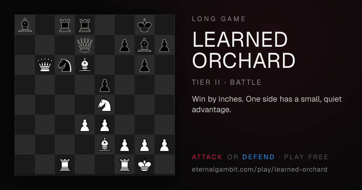 Long Game: Learned Orchard: the starting position