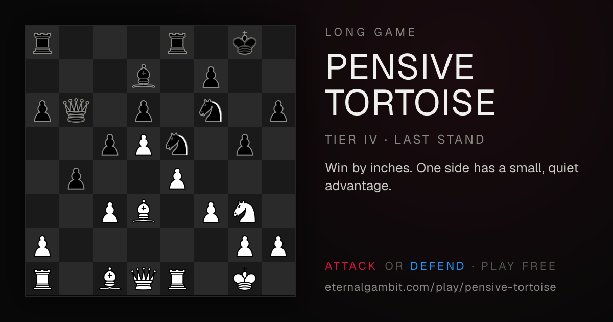 Long Game: Pensive Tortoise: the starting position