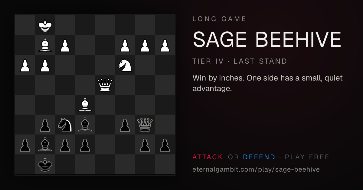 Long Game: Sage Beehive: the starting position