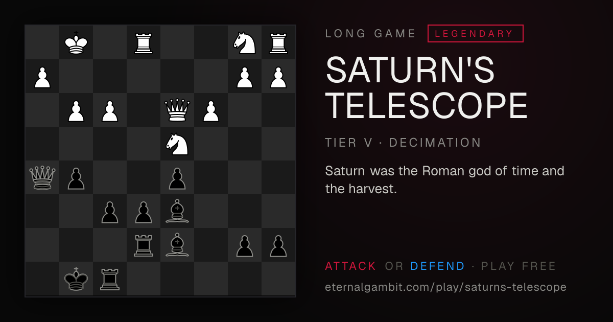 Long Game: Saturn's Telescope: the starting position