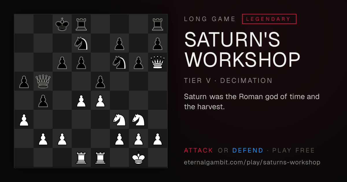 Long Game: Saturn's Workshop: the starting position