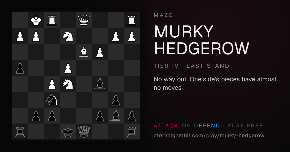 Maze: Murky Hedgerow: the starting position