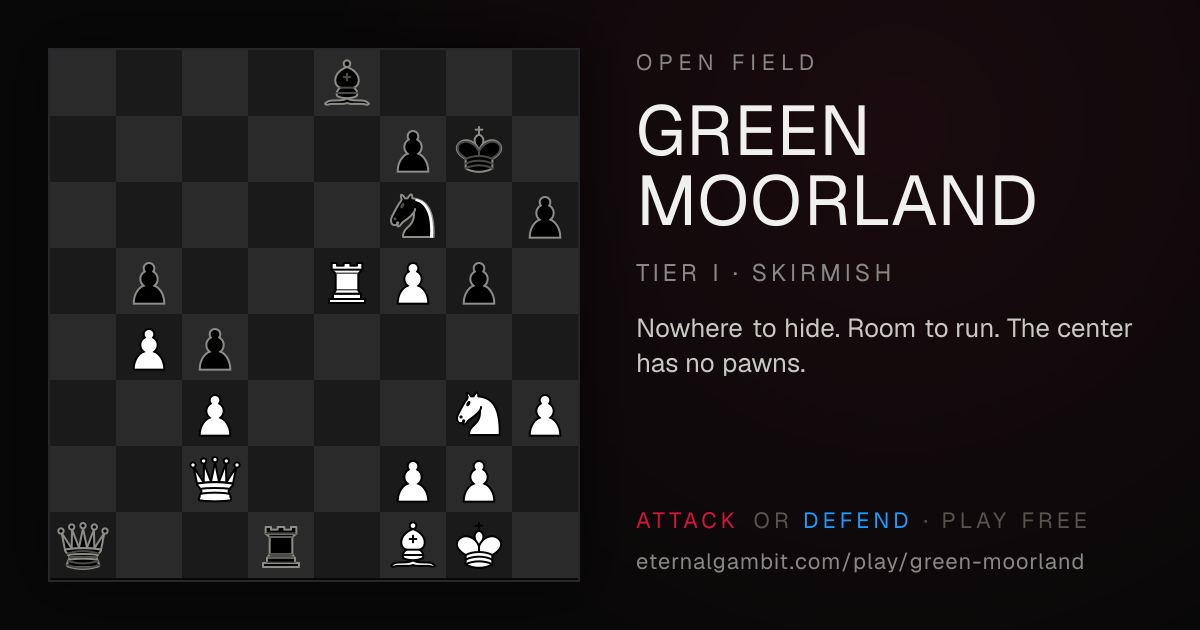 Open Field: Green Moorland: the starting position