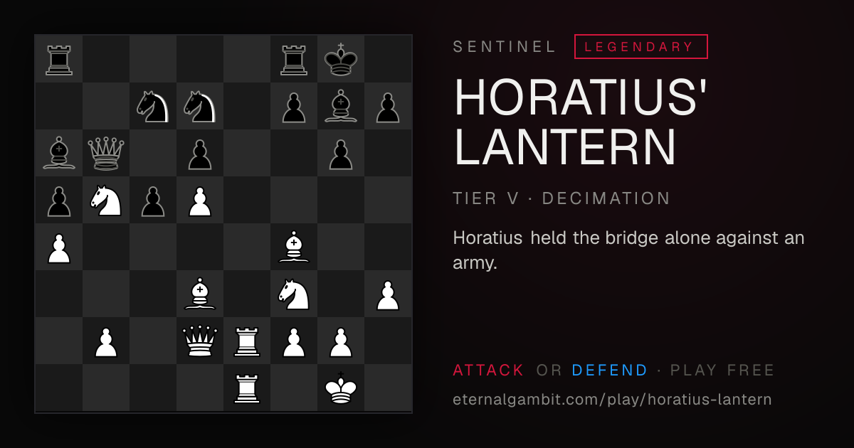 Sentinel: Horatius' Lantern: the starting position