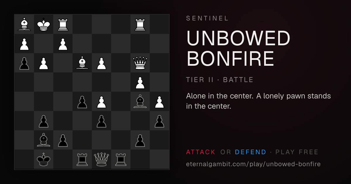 Sentinel: Unbowed Bonfire: the starting position