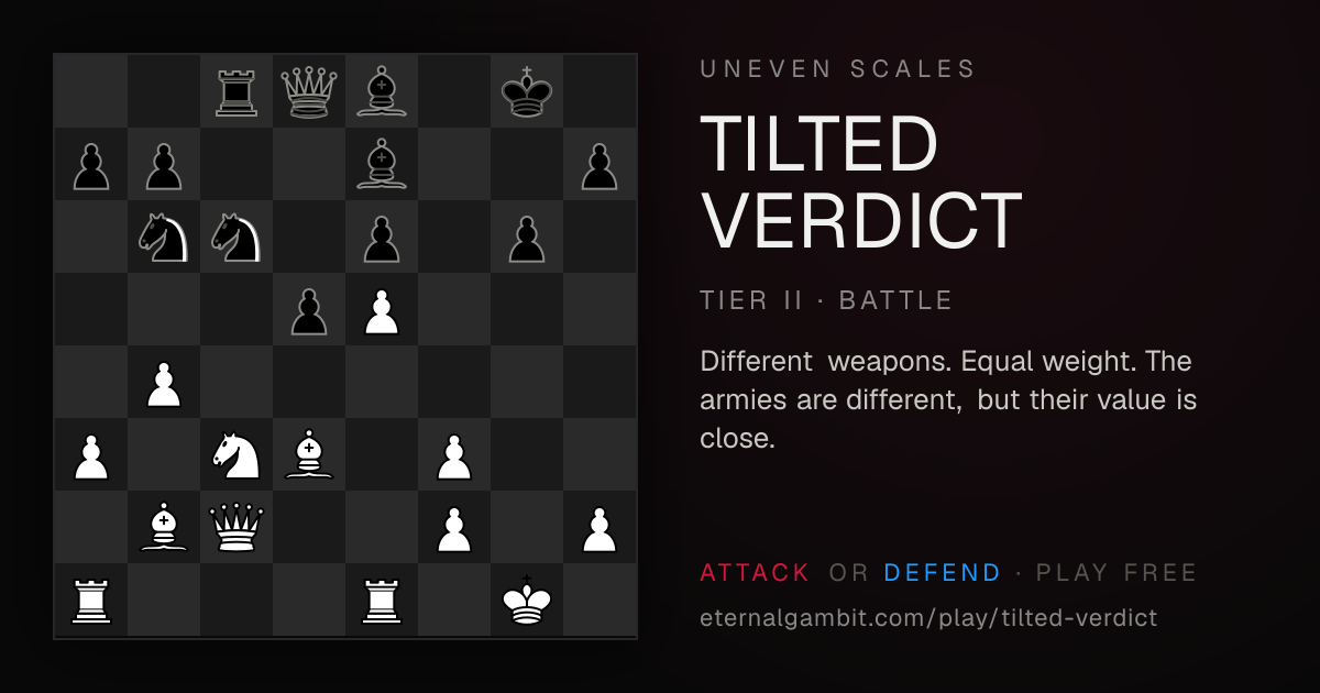 Uneven Scales: Tilted Verdict: the starting position