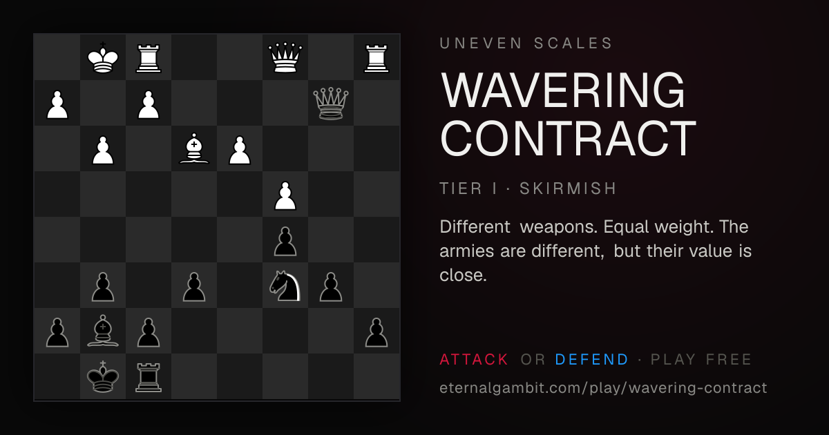 Uneven Scales: Wavering Contract: the starting position